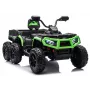 LEAN CARS Battery-Operated Quad ATV 6 Wheels With Trailer JC606 24V 4x4 Green