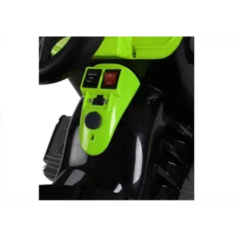 LEAN CARS Battery Operated Tractor with Backcase, Excavator, Green 3404