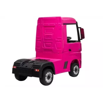 LEAN CARS ar akumulatoru darbināma mašīna Mercedes Actros Truck Pink 4x4 ar MP3 LED Pilot