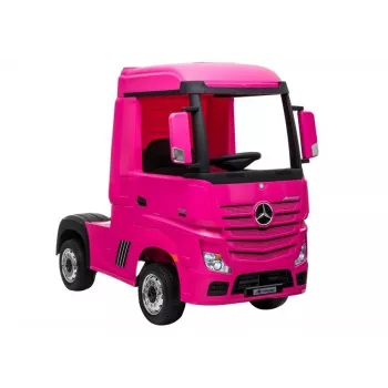 LEAN CARS ar akumulatoru darbināma mašīna Mercedes Actros Truck Pink 4x4 ar MP3 LED Pilot
