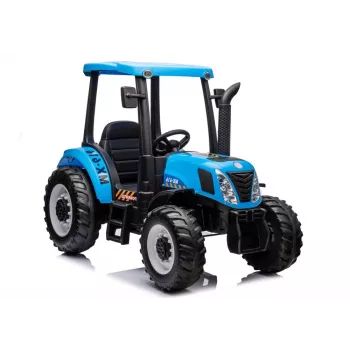 LEAN CARS Akumulatora traktors A011 24V zils – braucamā rotaļlieta ar 2x200W motoriem, tālvadību, LED gaismām, Bluetooth