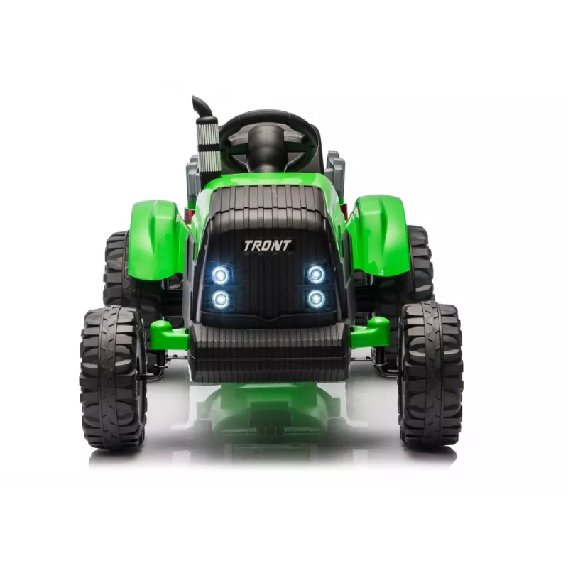 LEAN CARS CH9959B Akumulatora traktors ar piekabi, gaiši zaļš, 24V