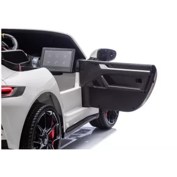 LEAN CARS DK-P911 Porsche GT3 24V elektriskā braucamā mašīna bērniem, balta