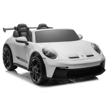 LEAN CARS DK-P911 Porsche GT3 24V elektriskā braucamā mašīna bērniem, balta