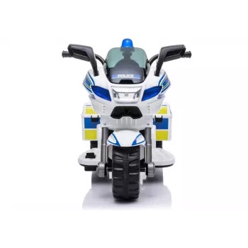 LEAN CARS Electric Ride-On Police Motorbike TR1912 White