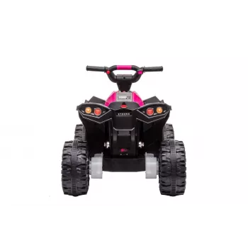 LEAN CARS Electric Ride-On Quad HL568 Pink – 12V 2x30W Bērnu ATV ar mūziku un LED gaismām, 30 kg ietilpība