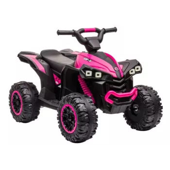 LEAN CARS Electric Ride-On Quad HL568 Pink – 12V 2x30W Bērnu ATV ar mūziku un LED gaismām, 30 kg ietilpība
