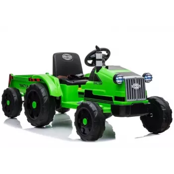 LEAN CARS Elektriskais braucamais traktors ar piekabi CH9959 Zaļš