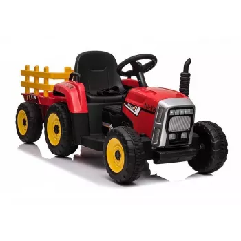 LEAN CARS Electric Ride-On Tractor with Trailer XMX611 Red