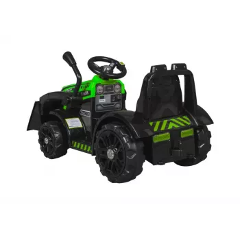 LEAN CARS Electric Ride On Tractor ZP1001B Green with Bucket Horn 15140