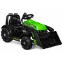 LEAN CARS Electric Ride On Tractor ZP1001B Green with Bucket Horn 15140