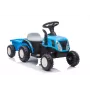 LEAN CARS Elektriskais traktors ar piekabi A009 Zils - 12V Braucamā rotaļlieta, 2x35W, Tālvadība