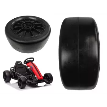 LEAN CARS priekšējais ritenis Gokart SX1968 – 220mm EVA putu riepa, ABS loks, melns
