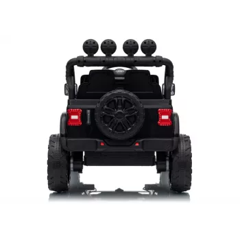 LEAN CARS Jeep Rubicon DK-JWR558 24V elektriskā bērnu mašīna, melna