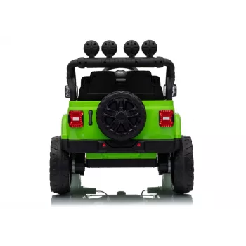 LEAN CARS Jeep Rubicon DK-JWR558 24V zaļš ar akumulatoru darbināms braucamtransportlīdzeklis