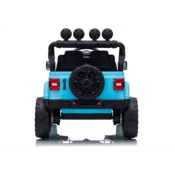 LEAN CARS Jeep Rubicon DK-JWR558 24V gaiši zils ar akumulatoru darbināms braucamais ar vecāku tālvadību