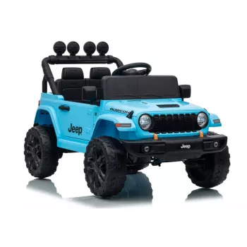 LEAN CARS Jeep Rubicon DK-JWR558 24V gaiši zils ar akumulatoru darbināms braucamais ar vecāku tālvadību