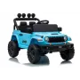 LEAN CARS Jeep Rubicon DK-JWR558 24V gaiši zils ar akumulatoru darbināms braucamais ar vecāku tālvadību