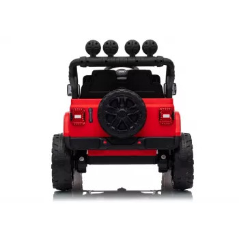 LEAN CARS Jeep Rubicon DK-JWR558 24V Sarkans elektromobilis bērniem
