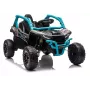 LEAN CARS Kawasaki JS330 24V 5Ah Black and Blue Battery Car