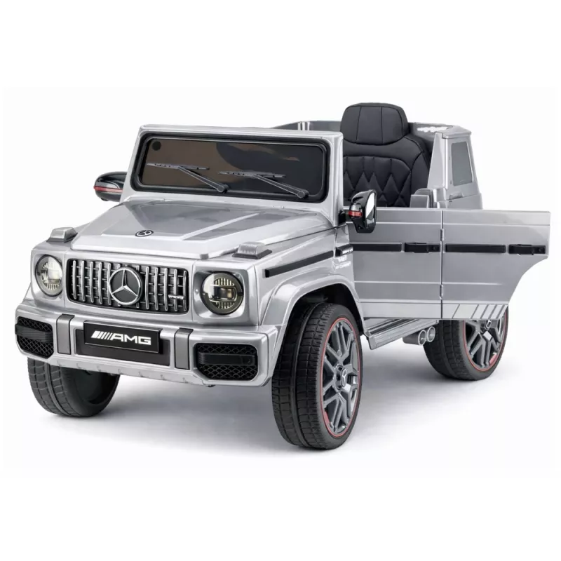 LEAN CARS Mercedes AMG G 63 Silver Painted Battery-Operated Car