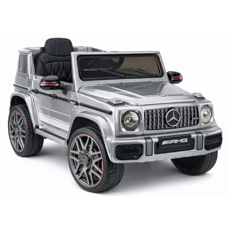 LEAN CARS Mercedes AMG G 63 Silver Painted Battery-Operated Car