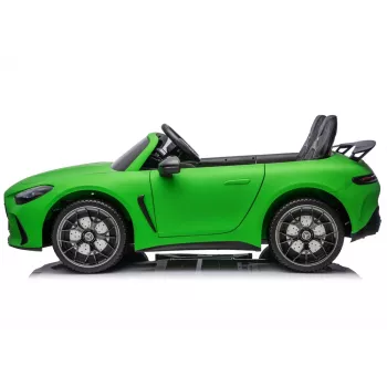 LEAN CARS Mercedes GT63 AMG DKGT63 24V Quiet Engine Matte Green Battery Car