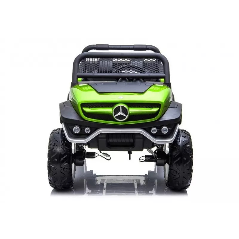 LEAN CARS Mercedes Unimog 12V Elektriskais Braucamais Auto Zaļš