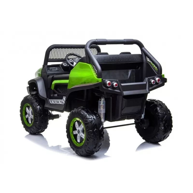 LEAN CARS Mercedes Unimog 12V Elektriskais Braucamais Auto Zaļš