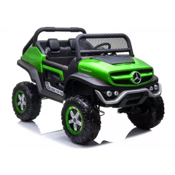 LEAN CARS Mercedes Unimog 12V Elektriskais Braucamais Auto Zaļš