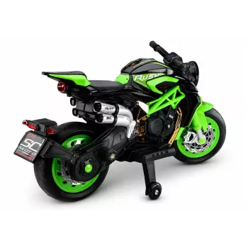 LEAN CARS XW-07 Akumulatora Motocikls ar LED Riteņiem Zaļš