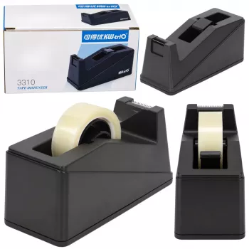 LEAN Office Tape Dispenser, Black Classic