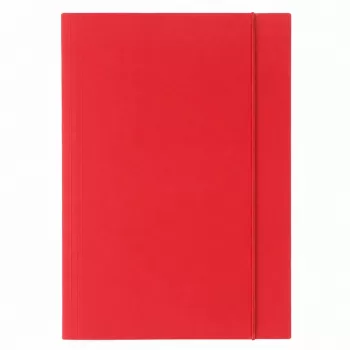 LEAN sarkanā laminētā kartona mape ar elastīgo joslu A4+ 300 gsm