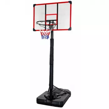 LEAN SPORT Basketbola grozs pārvietojams regulējams statīvs 200-305cm