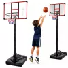 LEAN SPORT Basketbola grozs pārvietojams regulējams statīvs 200-305cm