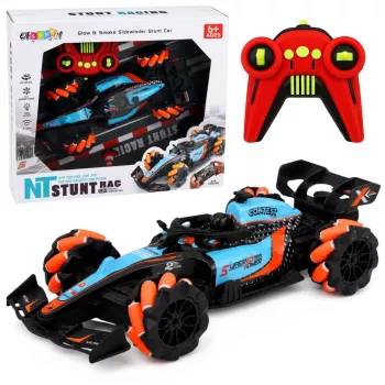 LEAN TOYS 1:14 4WD tālvadības triku auto ar 360° rotāciju un LED gaismām