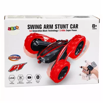 LEAN TOYS 360° Žestu Vadāms RC Triku Auto Sarkans
