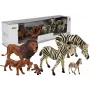 LEAN TOYS Africa Wild Animals Lion Zebra Family Figurine Set