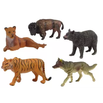 LEAN TOYS African Forest Animals Figure Set Bear Tiger