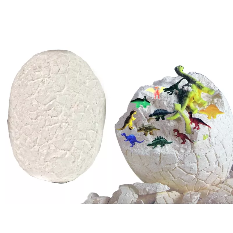 LEAN TOYS Arheoloģijas izrakumu komplekts Milzu ola 12 figūras Dinozauri