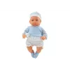 LEAN TOYS Baby Doll 46 cm Blue Pacifier Hat Socks