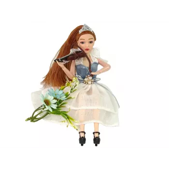 LEAN TOYS Baby Doll Emily Violin Flowers