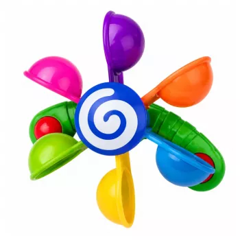 LEAN TOYS Bath Set Water Windmill with Suction Cups Two Spoons Water Toy