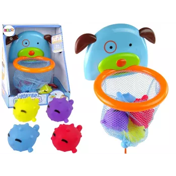 LEAN TOYS Bath Toy Mini Basketball Dog Rubber Fish