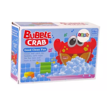 LEAN TOYS Bath Toy Soap Bubble Generator Red Crab