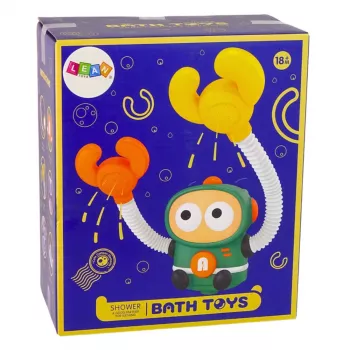 LEAN TOYS Bathing Water Toy Astronaut Shower with Water Circulation Suction Cups