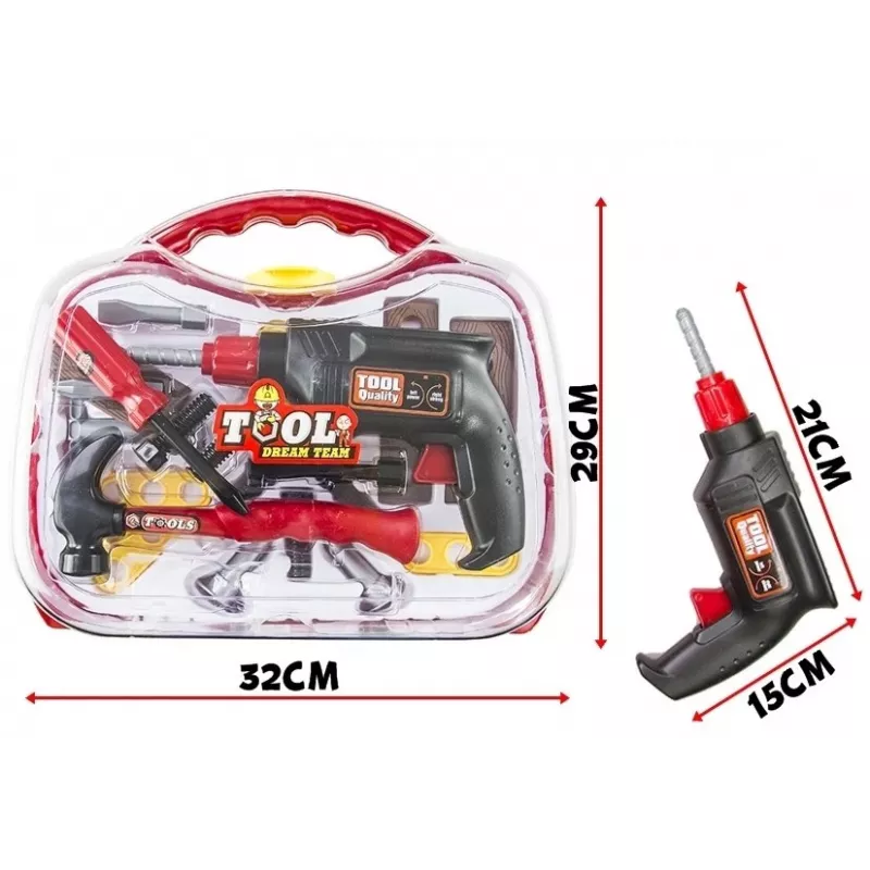 LEAN TOYS Big 22 PCS Tool Set Kit DIY Mechanic In A Suitcase Creative Construction Toy