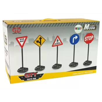 LEAN TOYS Big Set of Educational Road Signs 82 cm