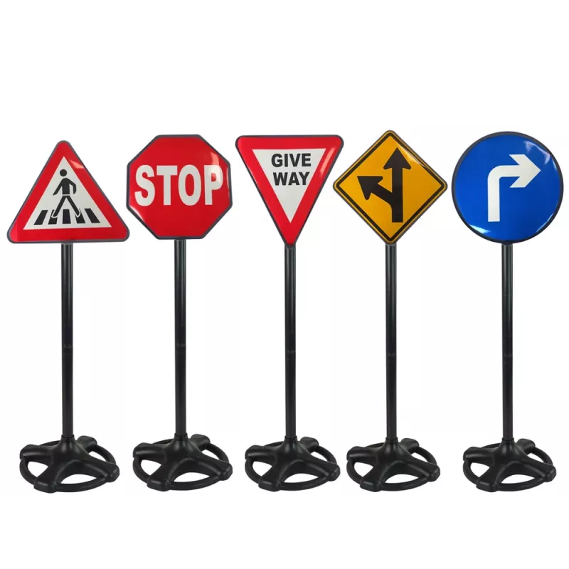 LEAN TOYS Big Set of Educational Road Signs 82 cm