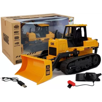 LEAN TOYS Buldozers Ar Kāpurķēžu Riteņiem Rokas Žestu Vadība 2.4G 1:28